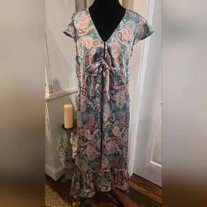 FIRST LOVE Hi-Low Floral Cottagecore Dress Size Small Bohochic Romantic